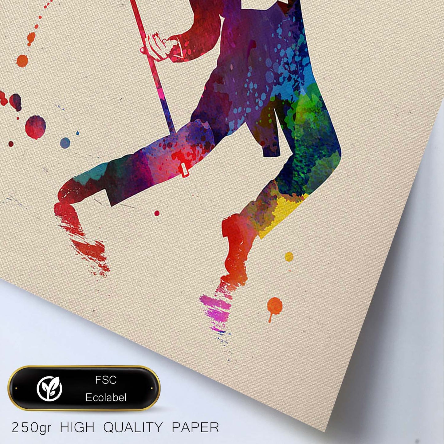 Poster de fred astaire con palo. Láminas de cine, películas, y actores. Posters de películas antiguas con estilo acuarela.-Artwork-Nacnic-Nacnic Estudio SL