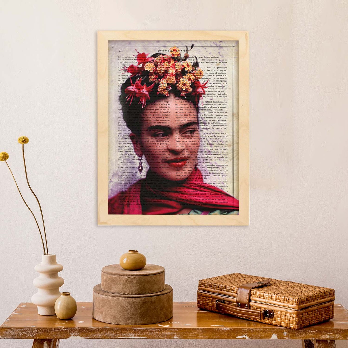 Poster de Frida Kahlo. Láminas de personajes importantes. Posters de músicos, actores, inventores, exploradores, ...-Artwork-Nacnic-Nacnic Estudio SL