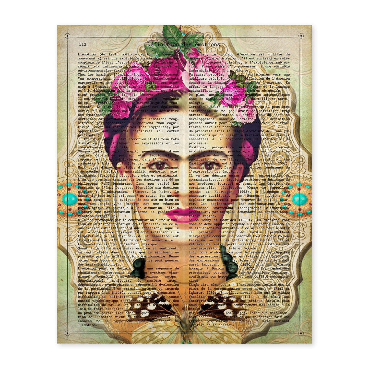 Poster de Frida verde. Láminas de personajes importantes. Posters de músicos, actores, inventores, exploradores, ...-Artwork-Nacnic-A4-Sin marco-Nacnic Estudio SL