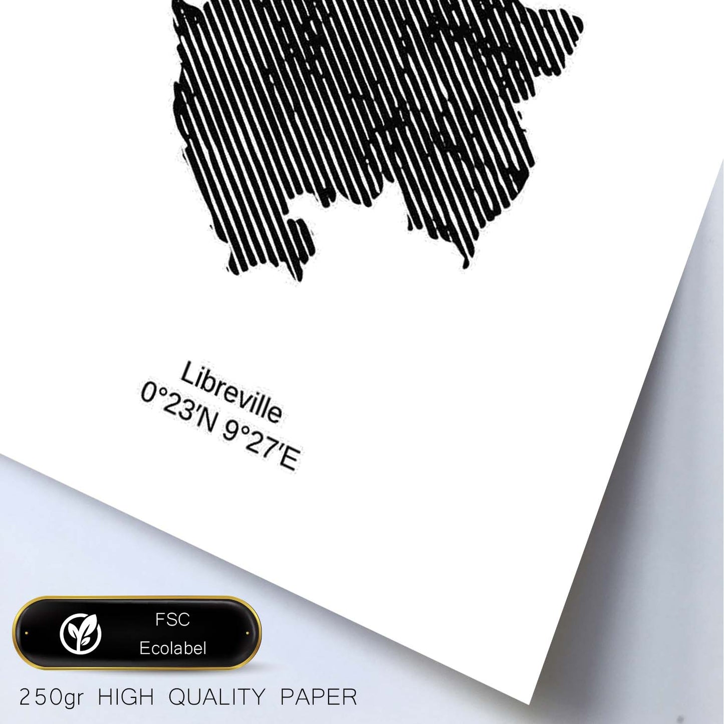 Poster de Gabón. Láminas de paises y continentes del mundo.-Artwork-Nacnic-Nacnic Estudio SL