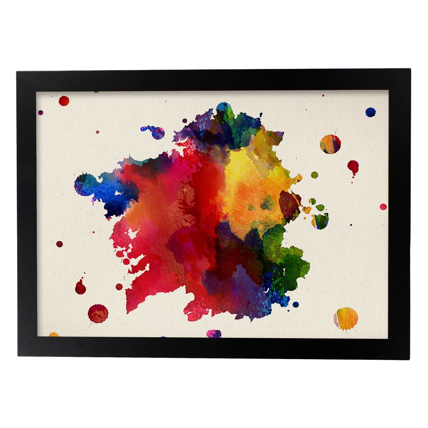 Poster de Galicia. Láminas e ilustraciones de ciudades, comunidades, y mapas de España.-Artwork-Nacnic-A3-Marco Negro-Nacnic Estudio SL