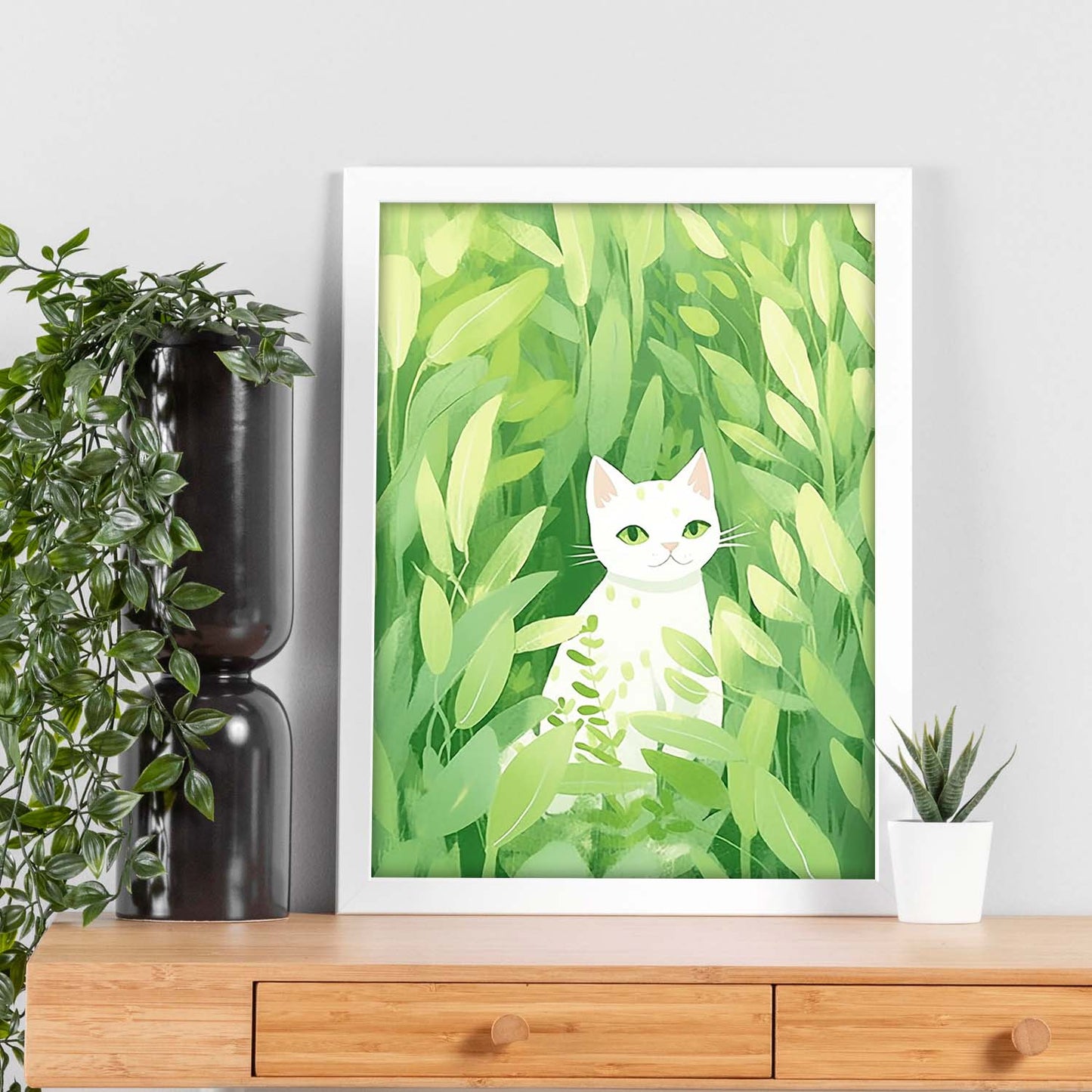Lámina de Gato Estilo Jardín Ryo Takemasa y Wu
