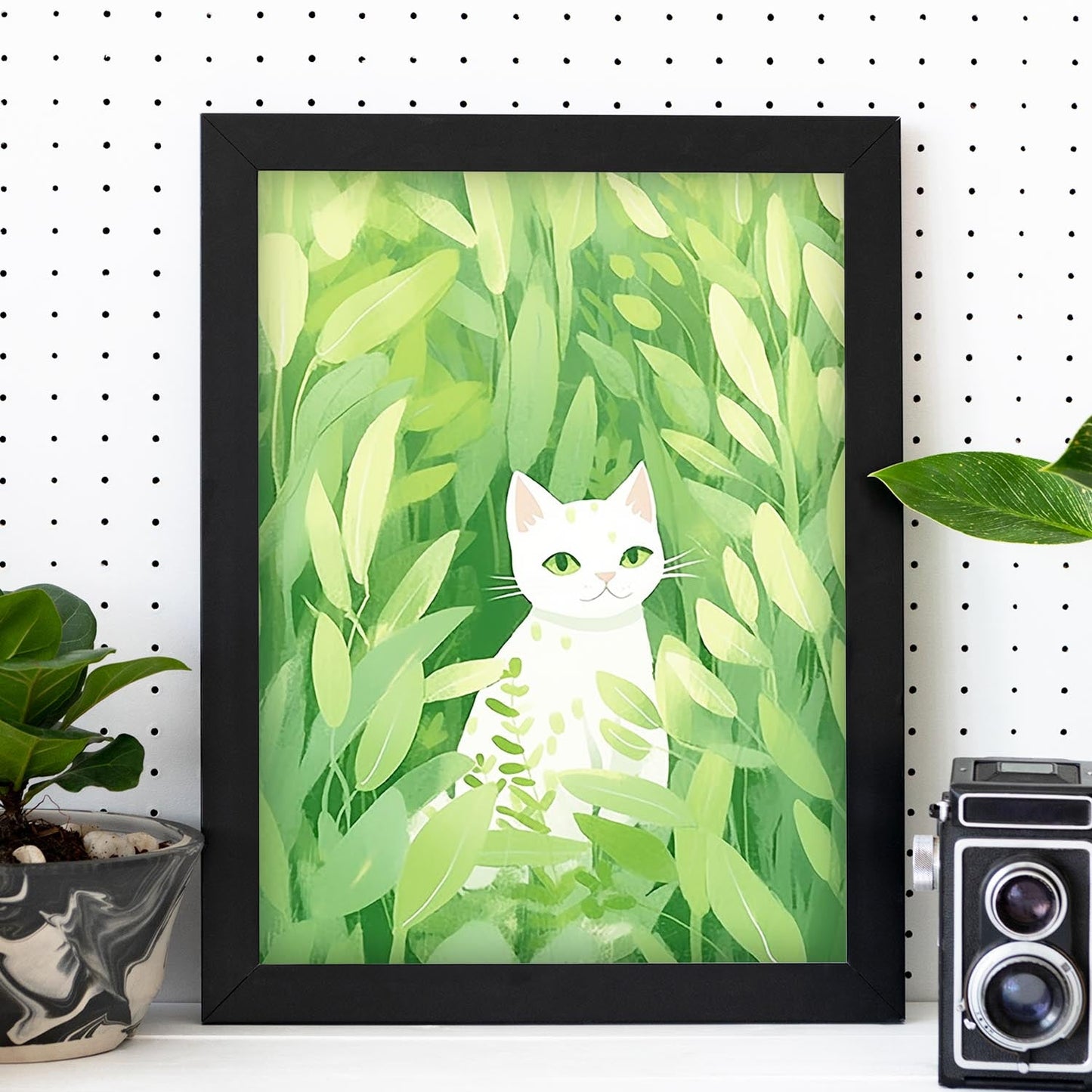 Lámina de Gato Estilo Jardín Ryo Takemasa y Wu