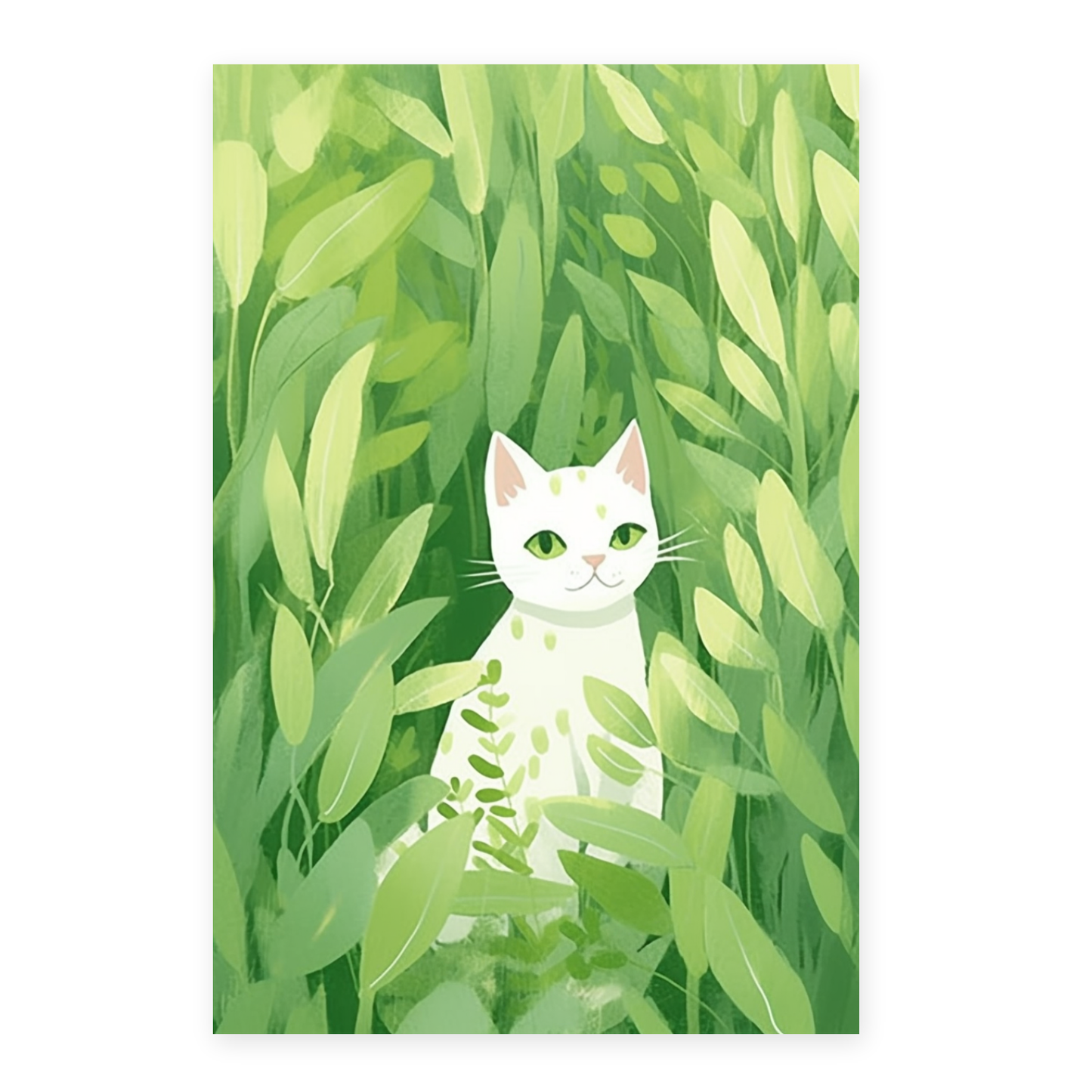 Lámina de Gato Estilo Jardín Ryo Takemasa y Wu