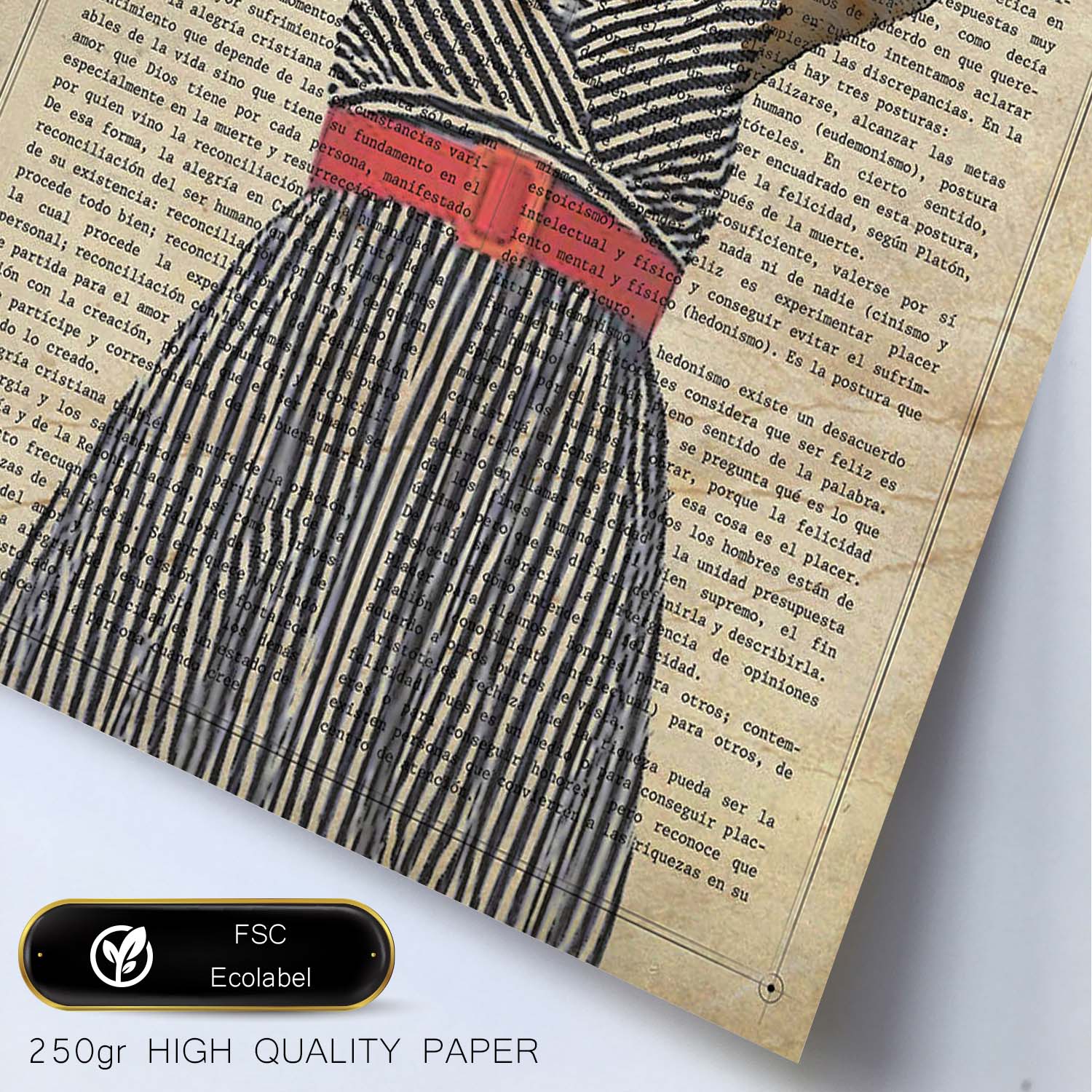 Poster de Gato haciendo la burla. Láminas de animales con definiciones. Ilustraciones de animales con textos.-Artwork-Nacnic-Nacnic Estudio SL