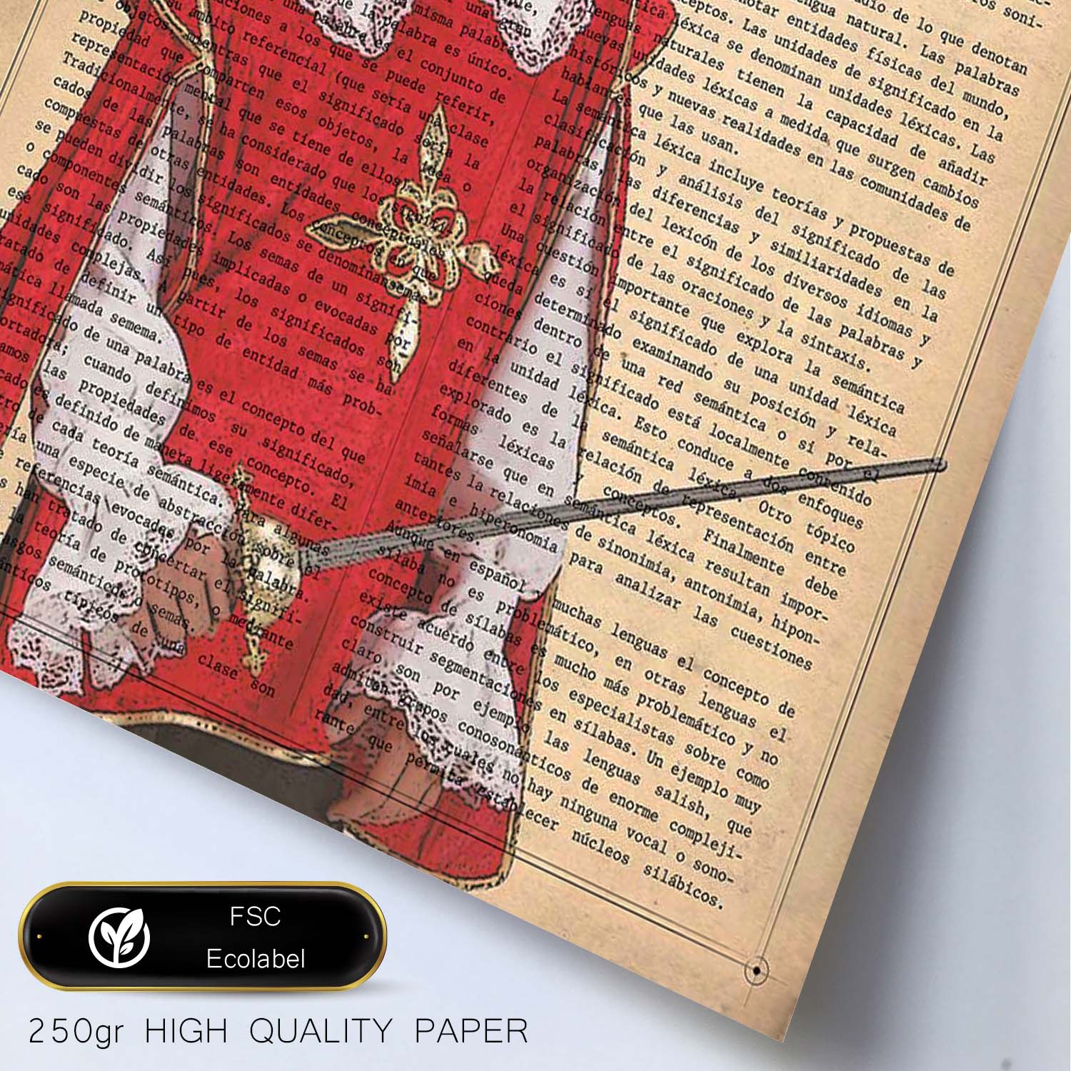 Poster de Gato mosquetero. Láminas de animales con definiciones. Ilustraciones de animales con textos.-Artwork-Nacnic-Nacnic Estudio SL