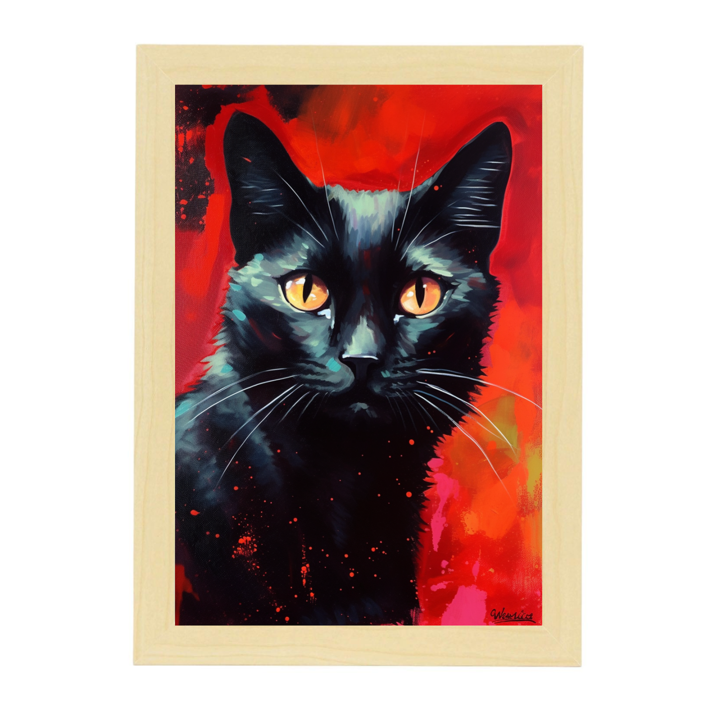 Lámina de Gato Negro Adorable