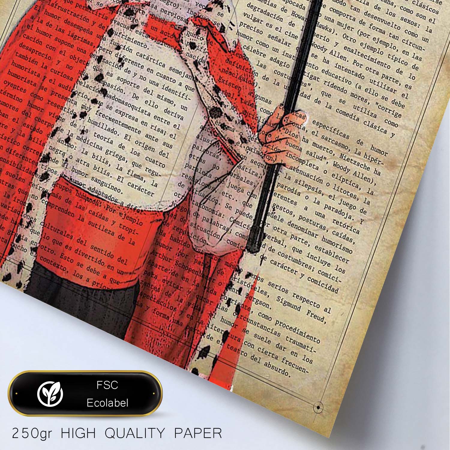 Poster de Gato papa. Láminas de animales con definiciones. Ilustraciones de animales con textos.-Artwork-Nacnic-Nacnic Estudio SL