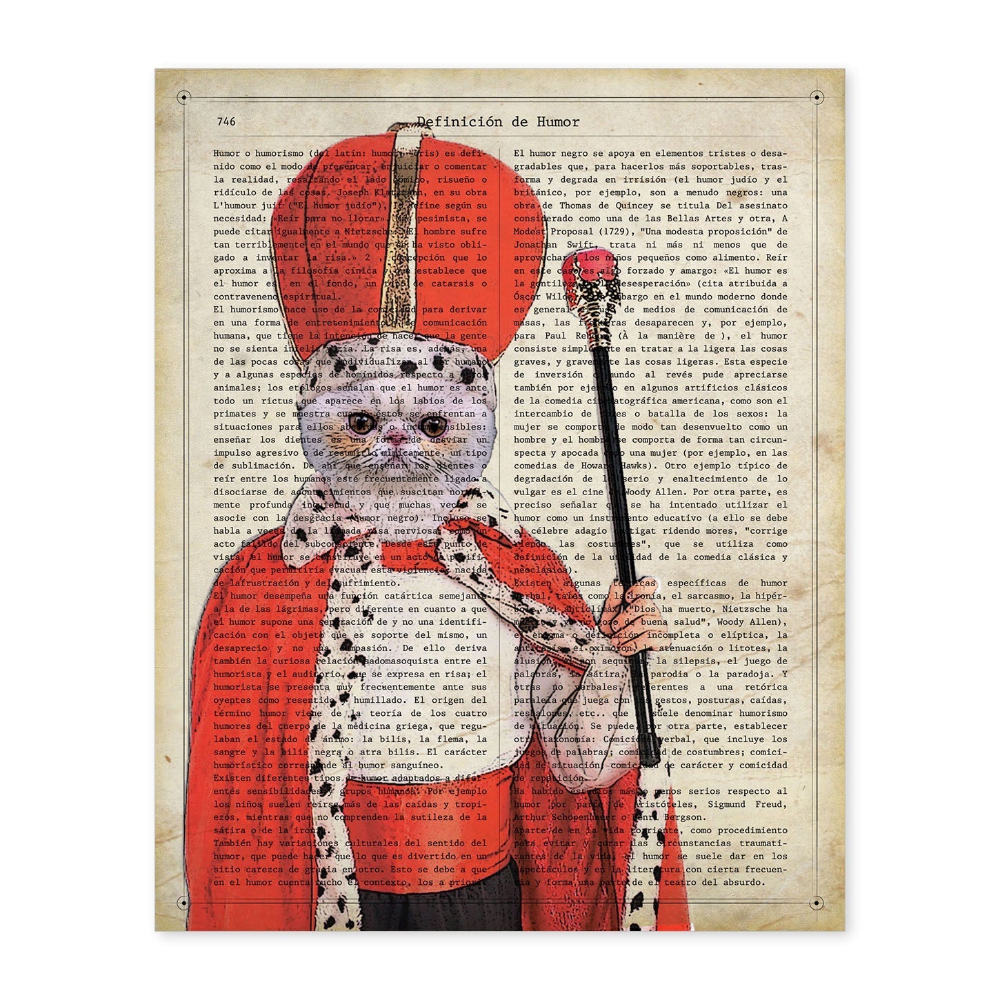 Poster de Gato papa. Láminas de animales con definiciones. Ilustraciones de animales con textos.-Artwork-Nacnic-A4-Sin marco-Nacnic Estudio SL