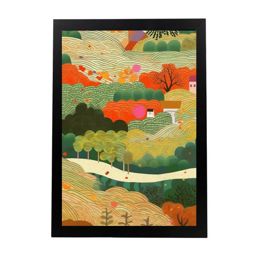 Lámina de Gato Tierno en Estilo Jardín de Ryo Takemasa y Wu