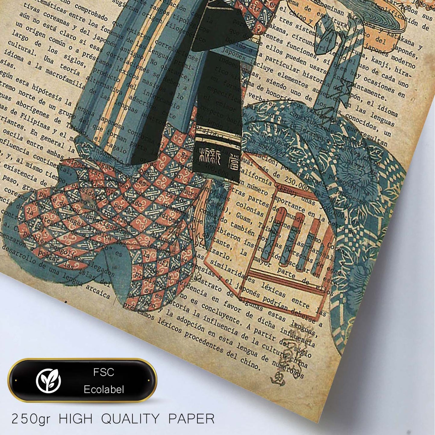 Poster de Geisha con preparativos. Láminas de geishas. Diseños japoneses con definiciones de la cultura japonesa.-Artwork-Nacnic-Nacnic Estudio SL