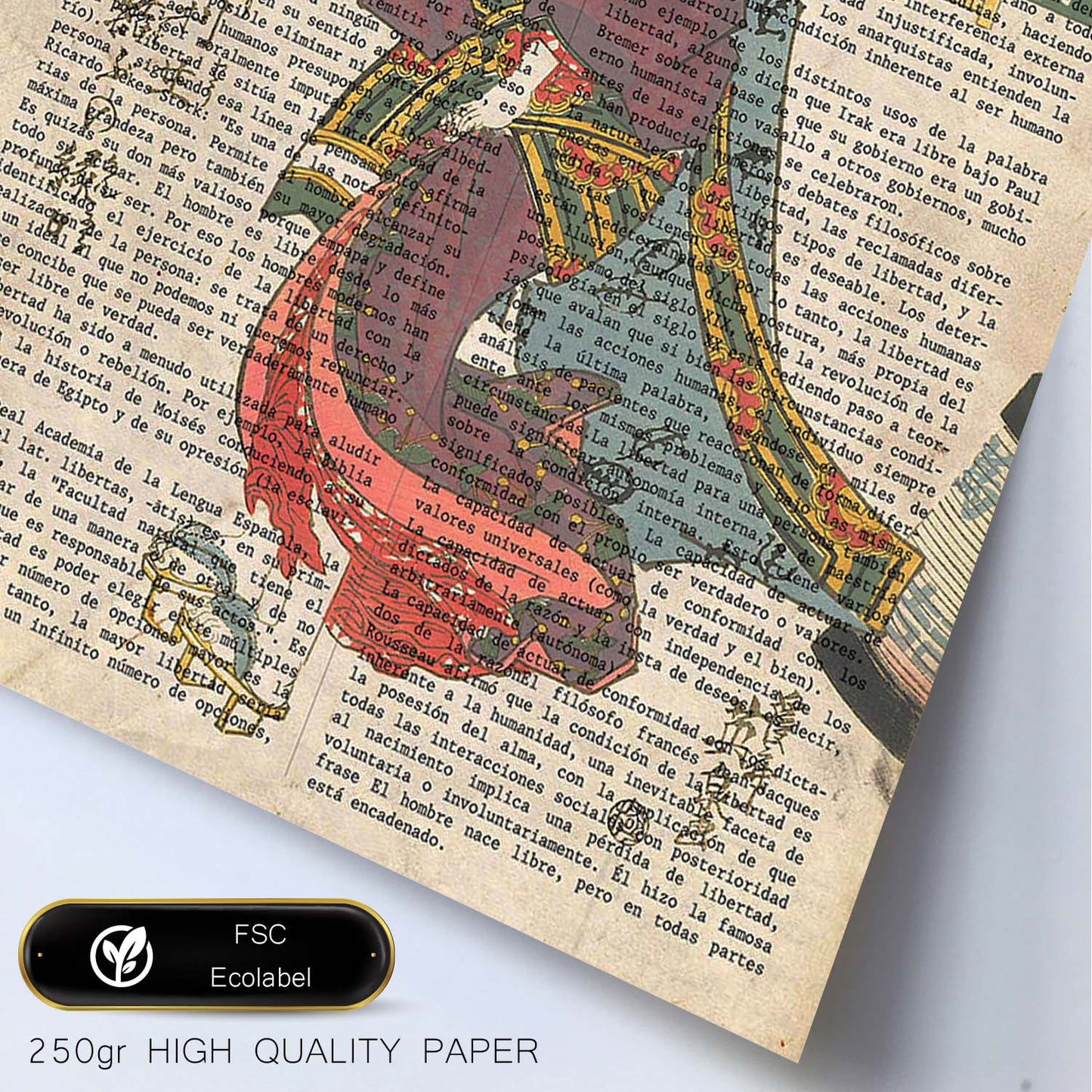 Poster de Geisha con sombrilla. Láminas de geishas. Diseños japoneses con definiciones de la cultura japonesa.-Artwork-Nacnic-Nacnic Estudio SL