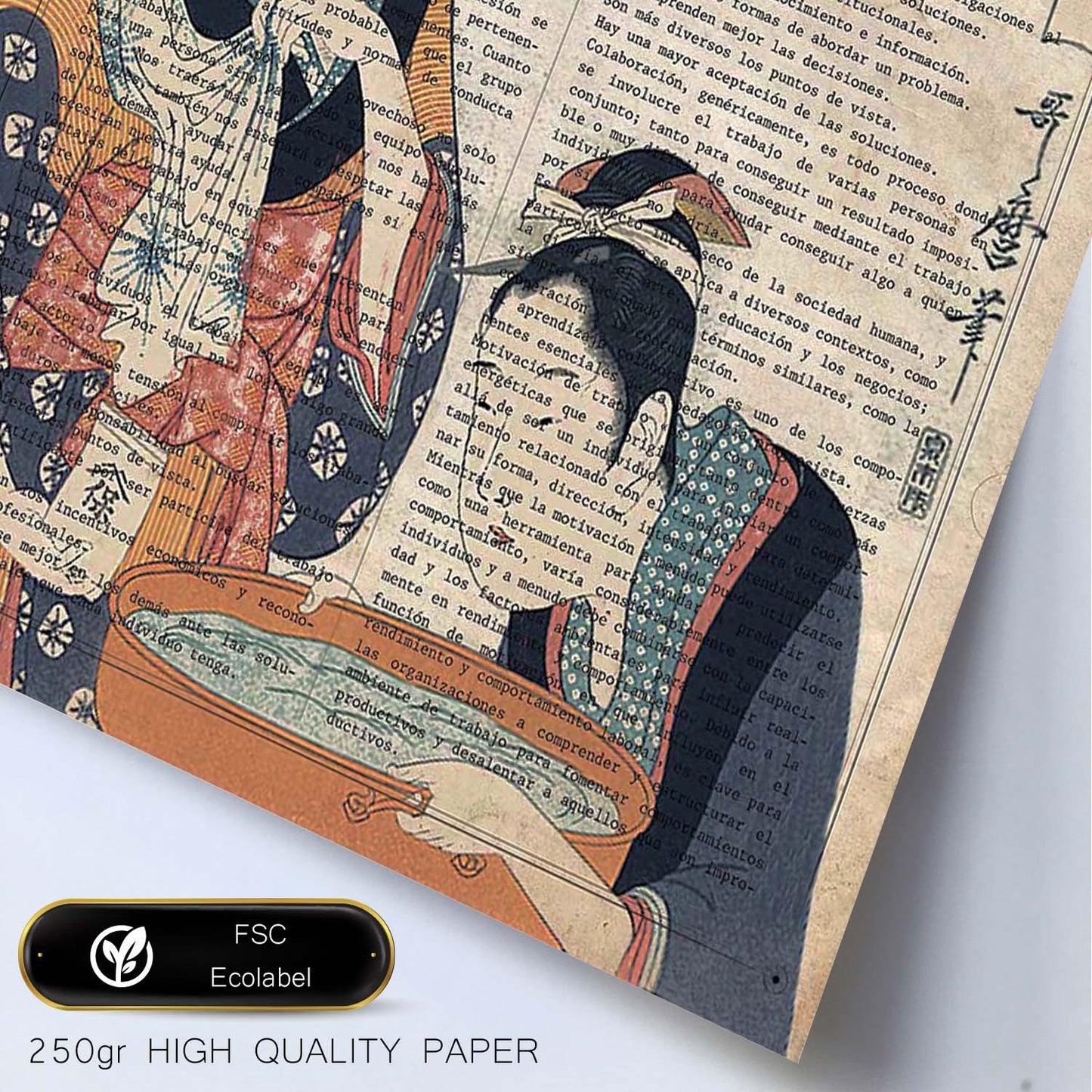 Poster de Geisha preparando el baño. Láminas de geishas. Diseños japoneses con definiciones de la cultura japonesa.-Artwork-Nacnic-Nacnic Estudio SL