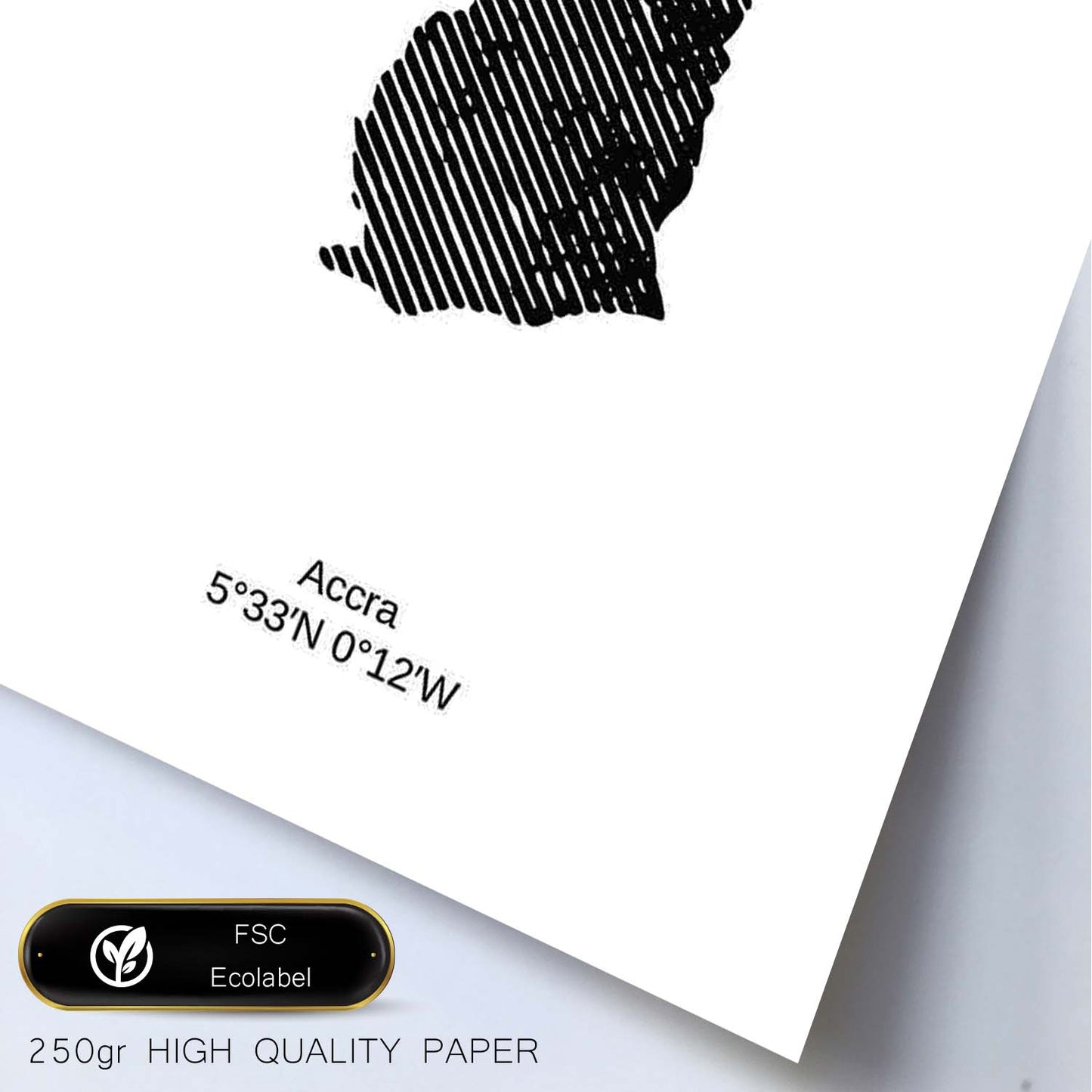 Poster de Ghana. Láminas de paises y continentes del mundo.-Artwork-Nacnic-Nacnic Estudio SL