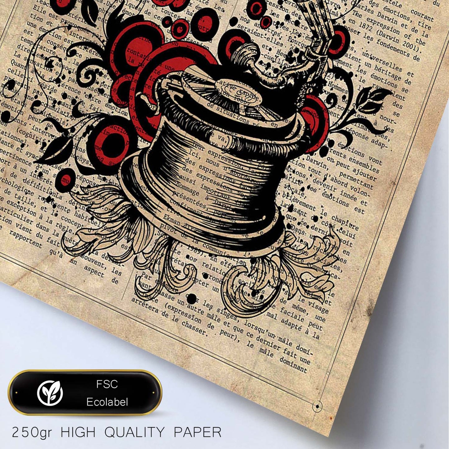 Poster de Gramola modernista. Láminas musicales con definiciones para-Artwork-Nacnic-Nacnic Estudio SL