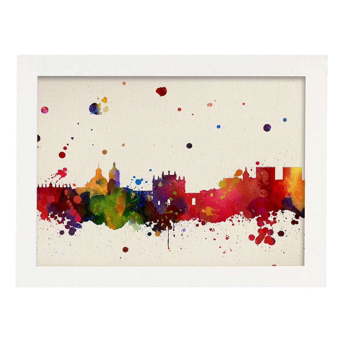 Poster de Granada. Láminas e ilustraciones de ciudades, comunidades, y mapas de España.-Artwork-Nacnic-A3-Marco Blanco-Nacnic Estudio SL