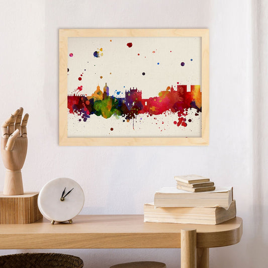 Poster de Granada. Láminas e ilustraciones de ciudades, comunidades, y mapas de España.-Artwork-Nacnic-Nacnic Estudio SL