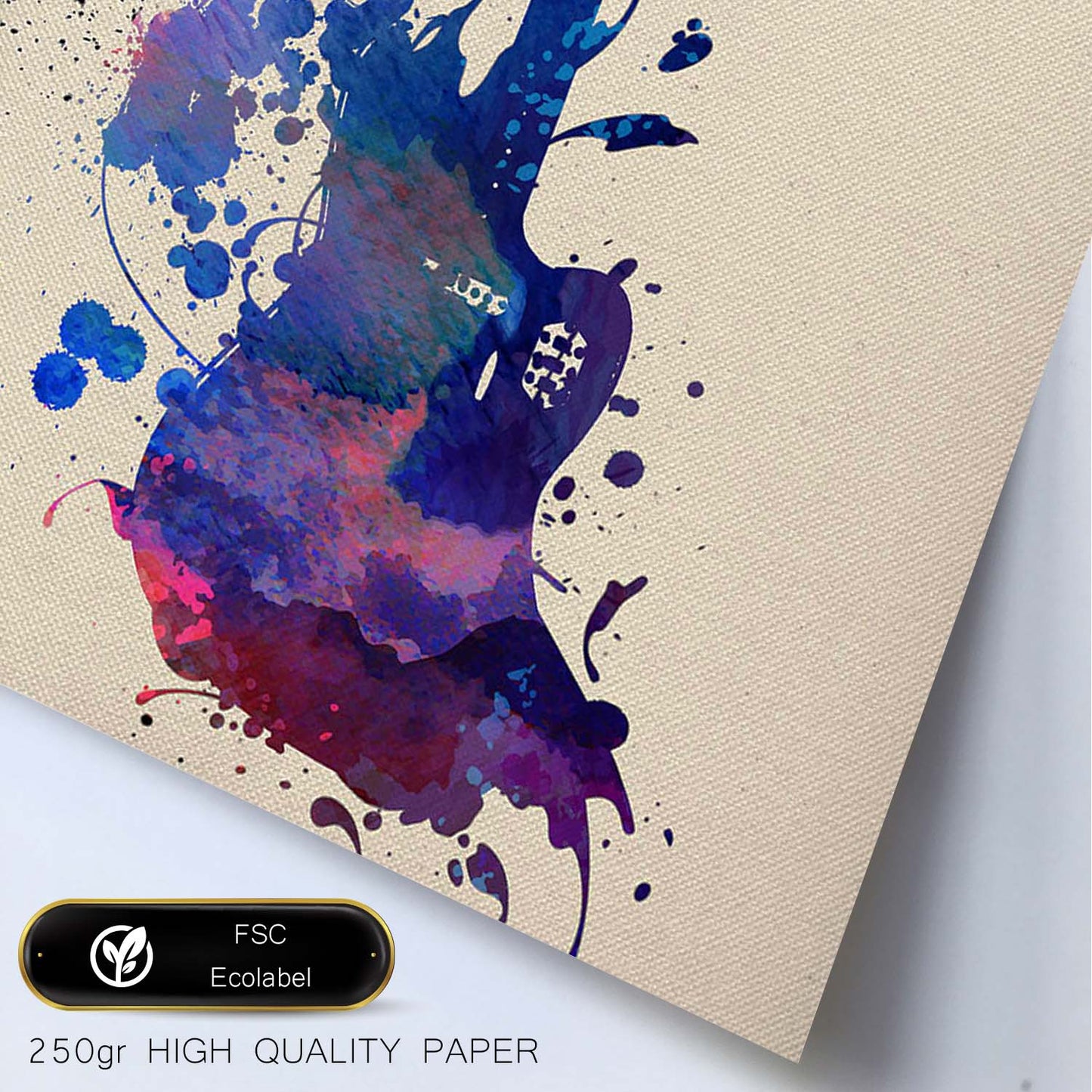Poster de Guitarra con diseño acuarela. Mix de láminas con estilo acuarela-Artwork-Nacnic-Nacnic Estudio SL