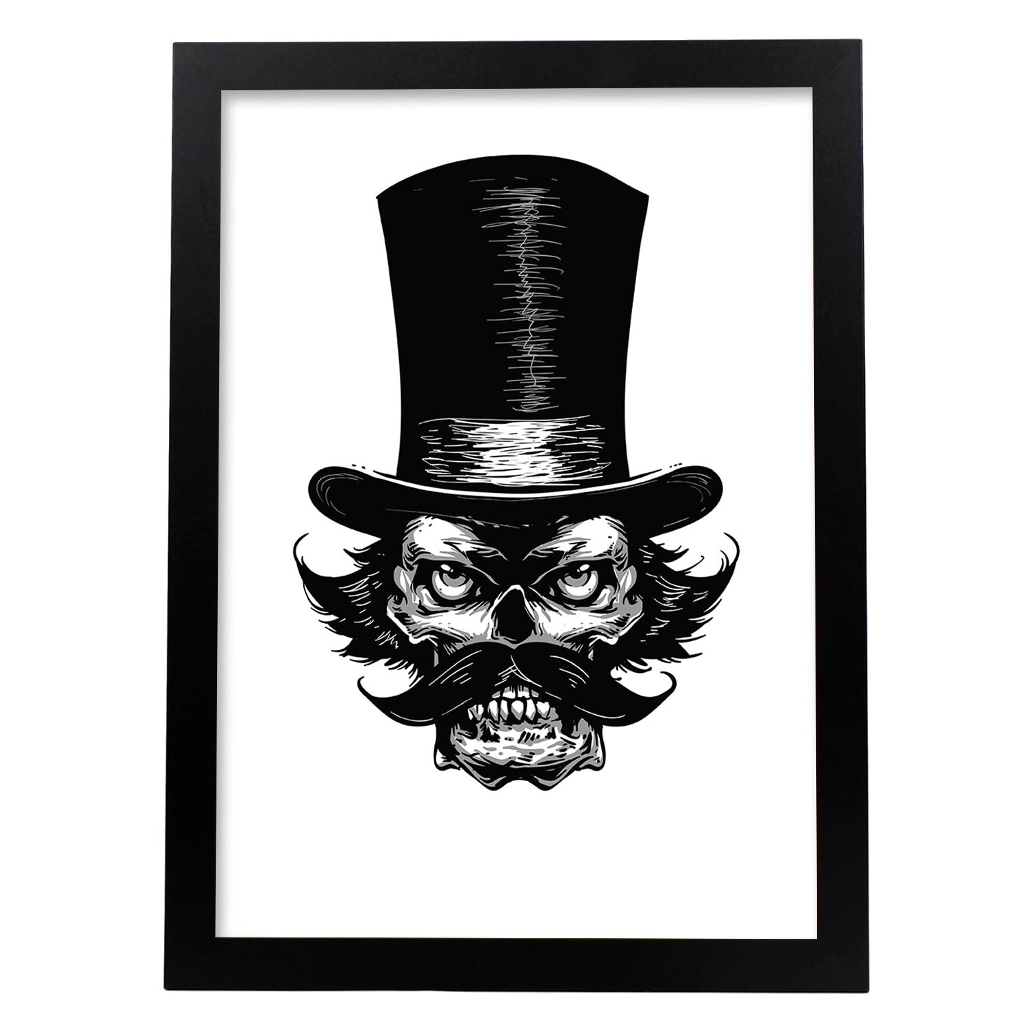 Poster de Hater. Lámina decorativa de diseño.-Artwork-Nacnic-A3-Marco Negro-Nacnic Estudio SL