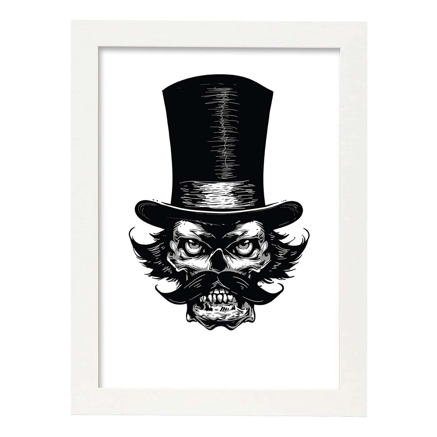 Poster de Hater. Lámina decorativa de diseño.-Artwork-Nacnic-A4-Marco Blanco-Nacnic Estudio SL