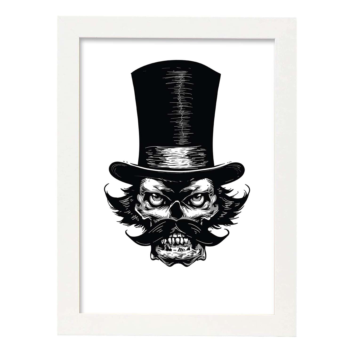 Poster de Hater. Lámina decorativa de diseño.-Artwork-Nacnic-A4-Marco Blanco-Nacnic Estudio SL