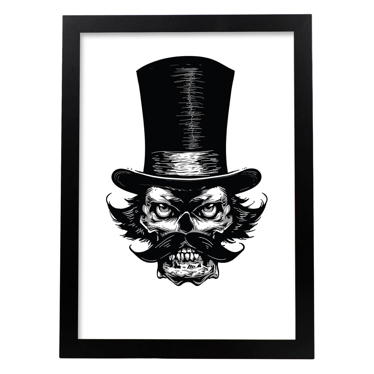 Poster de Hater. Lámina decorativa de diseño.-Artwork-Nacnic-A4-Marco Negro-Nacnic Estudio SL