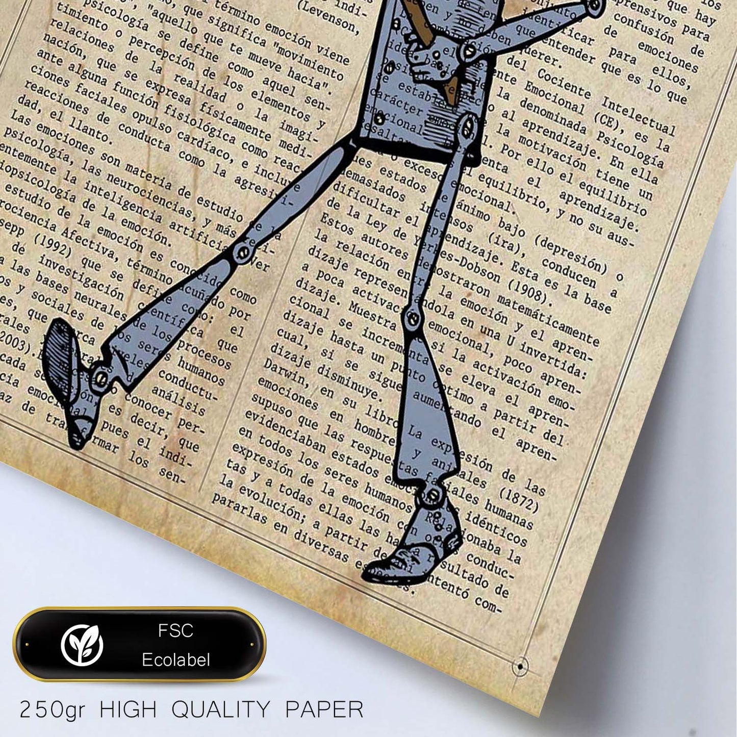 Poster de Hombre de hojalata con hacha. Láminas de personajes importantes. Posters de músicos, actores, inventores, exploradores, ...-Artwork-Nacnic-Nacnic Estudio SL