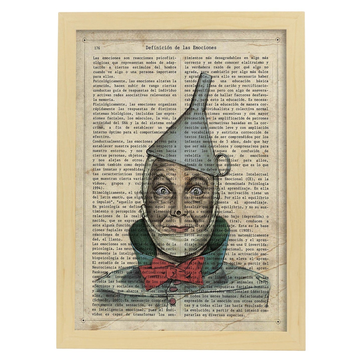 Poster de Hombre de hojalata del Mago de OZ. Láminas de personajes importantes. Posters de músicos, actores, inventores, exploradores, ...-Artwork-Nacnic-A3-Marco Madera clara-Nacnic Estudio SL