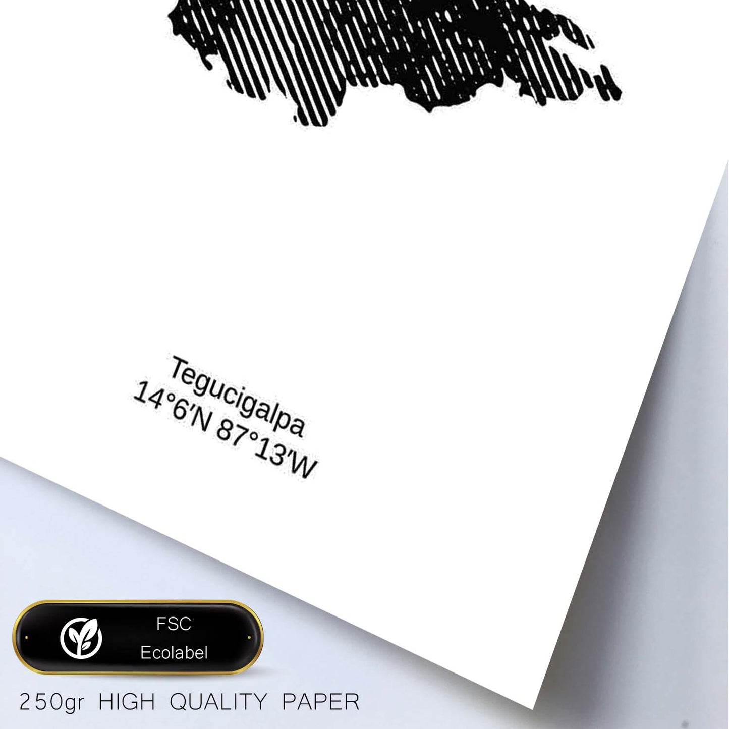 Poster de Honduras. Láminas de paises y continentes del mundo.-Artwork-Nacnic-Nacnic Estudio SL