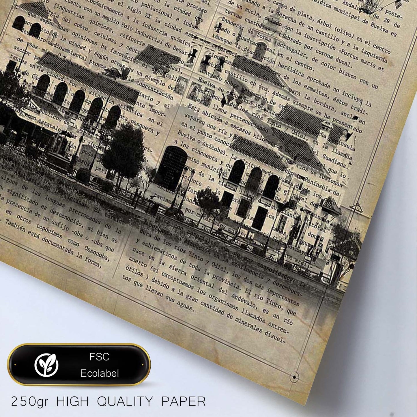 Poster de Huelva. Láminas de ciudades españolas con definiciones. Decoración de interiores para españoles.-Artwork-Nacnic-Nacnic Estudio SL