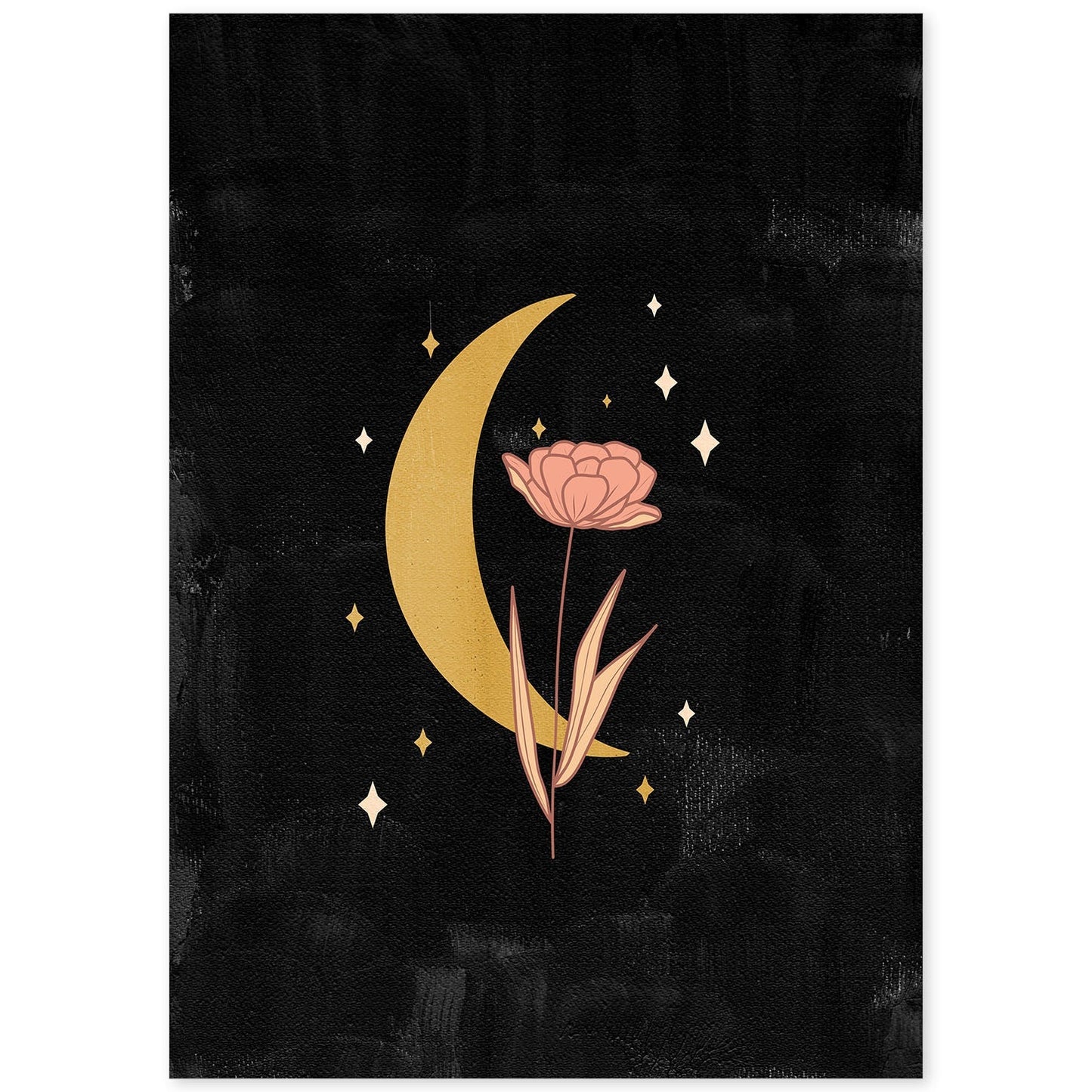 Poster de imágenes abstractas de plantas. Dibujos en tonos claros y tierras. 'Acuarela 17'.-Artwork-Nacnic-A4-Sin marco-Nacnic Estudio SL
