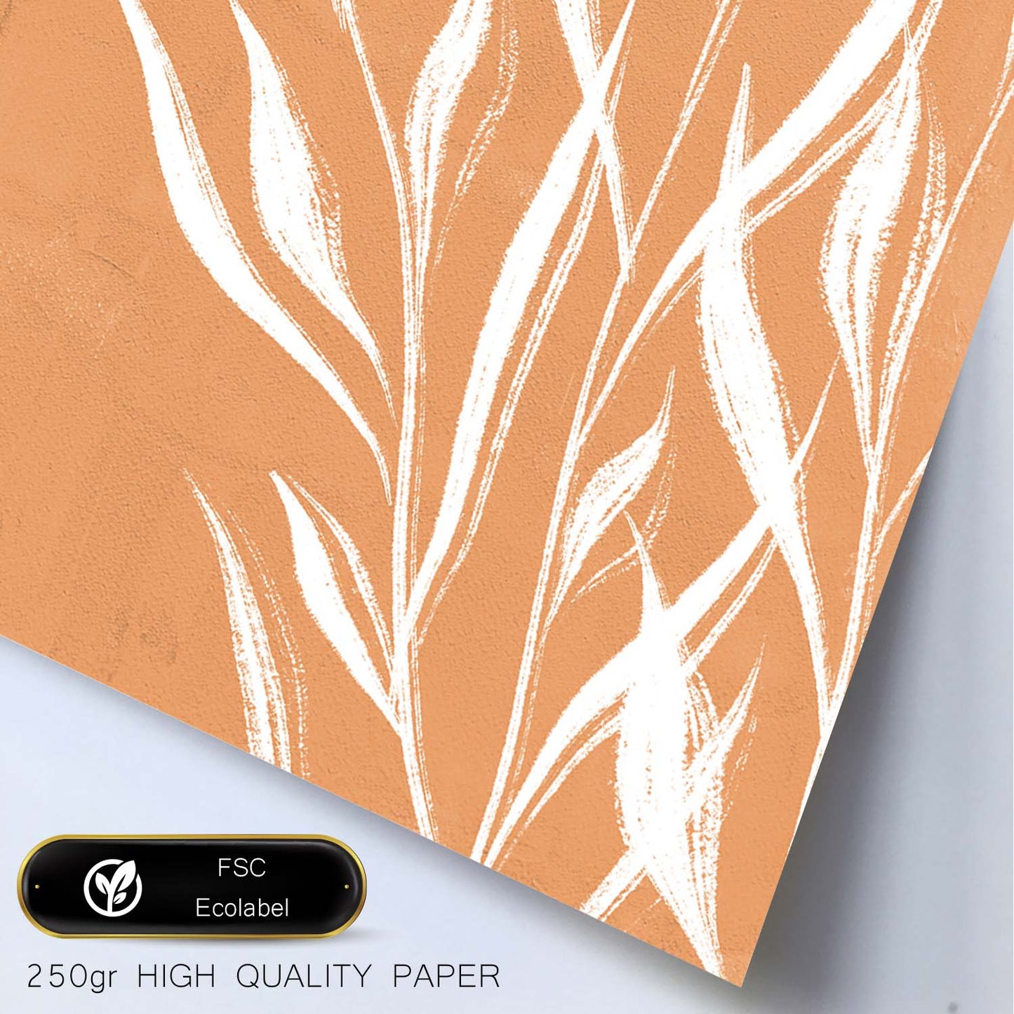 Poster de imágenes abstractas de plantas. Dibujos en tonos claros y tierras. 'Acuarela 9'.-Artwork-Nacnic-Nacnic Estudio SL