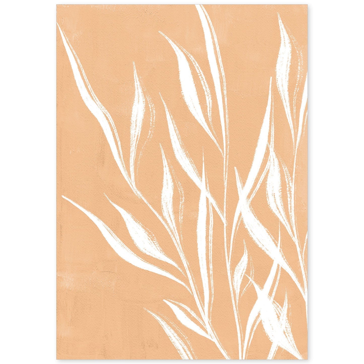 Poster de imágenes abstractas de plantas. Dibujos en tonos claros y tierras. 'Acuarela 9'.-Artwork-Nacnic-A4-Sin marco-Nacnic Estudio SL