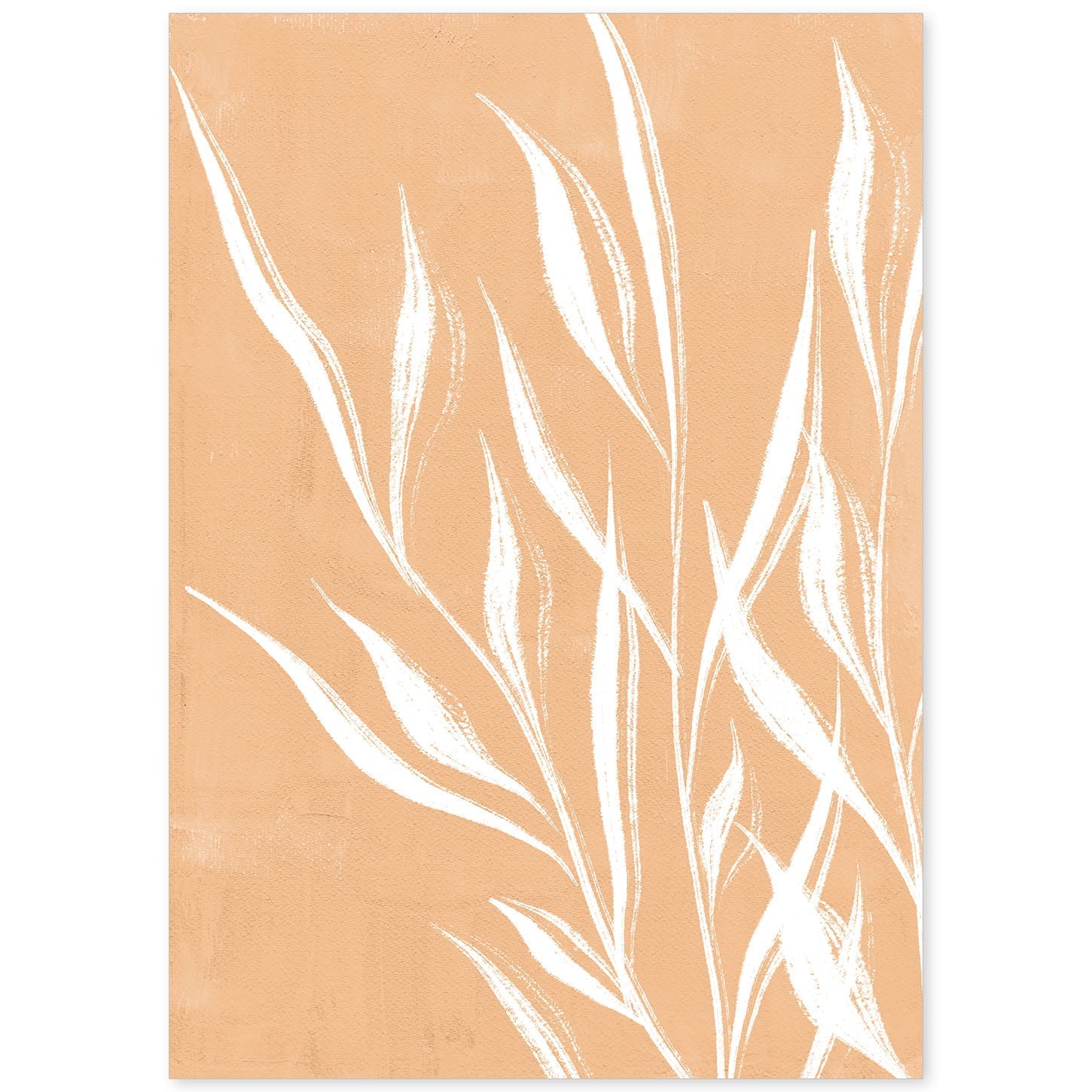 Poster de imágenes abstractas de plantas. Dibujos en tonos claros y tierras. 'Acuarela 9'.-Artwork-Nacnic-A4-Sin marco-Nacnic Estudio SL