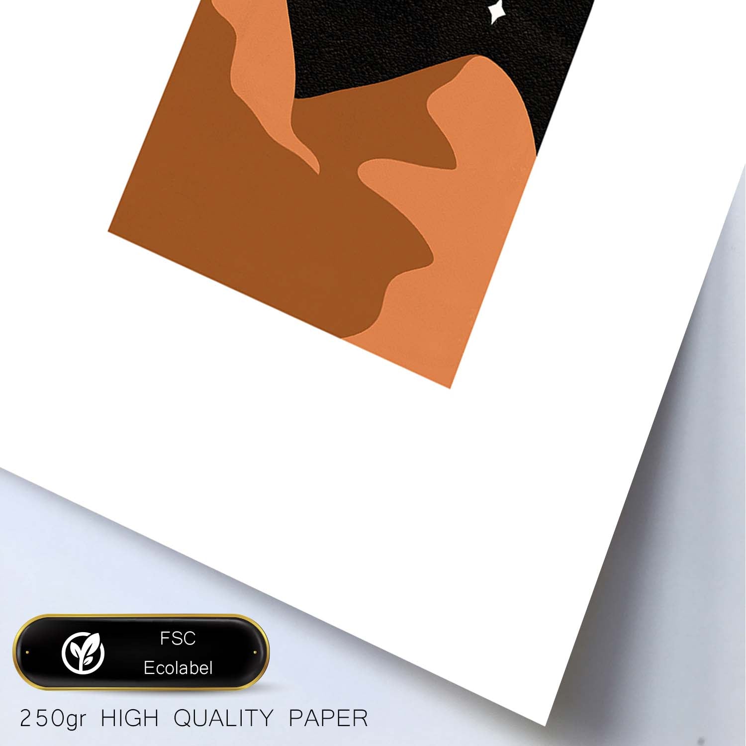 Poster de imágenes de la naturaleza. Dibujos en tonos marrones. 'Naturaleza 11'.-Artwork-Nacnic-Nacnic Estudio SL