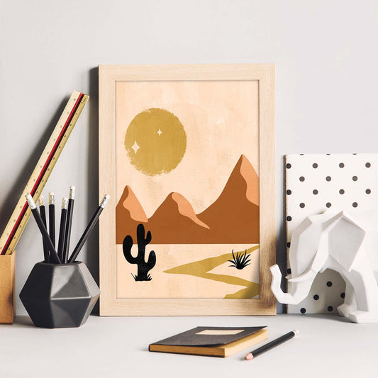 Poster de imágenes de la naturaleza. Dibujos en tonos marrones. 'Naturaleza 12'.-Artwork-Nacnic-Nacnic Estudio SL