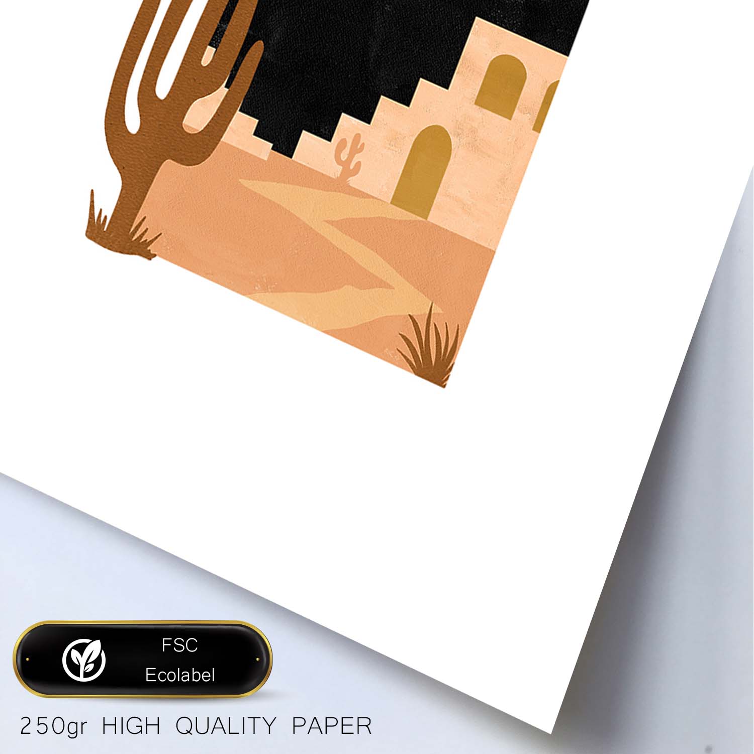 Poster de imágenes de la naturaleza. Dibujos en tonos marrones. 'Naturaleza 14'.-Artwork-Nacnic-Nacnic Estudio SL