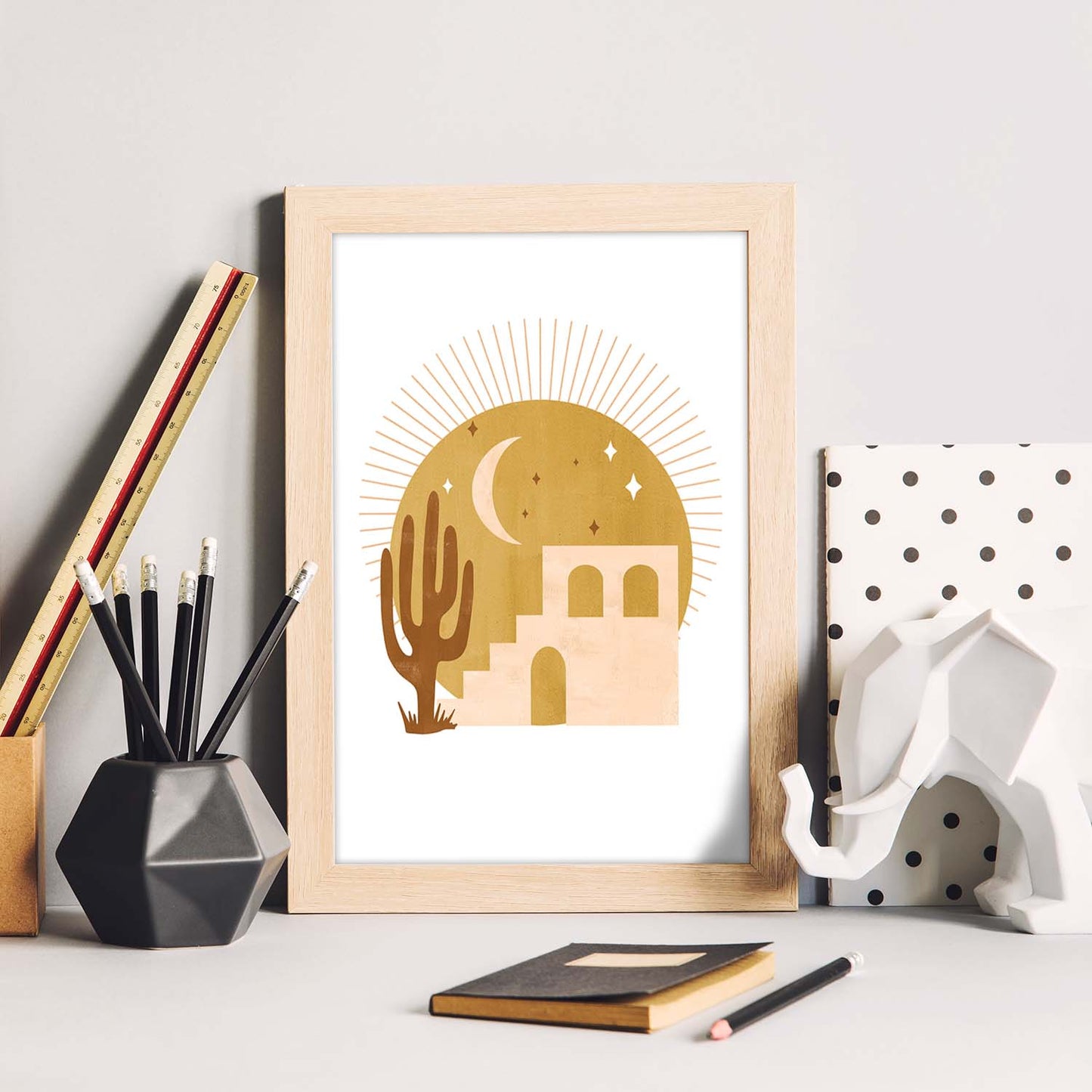 Poster de imágenes de la naturaleza. Dibujos en tonos marrones. 'Naturaleza 15'.-Artwork-Nacnic-Nacnic Estudio SL