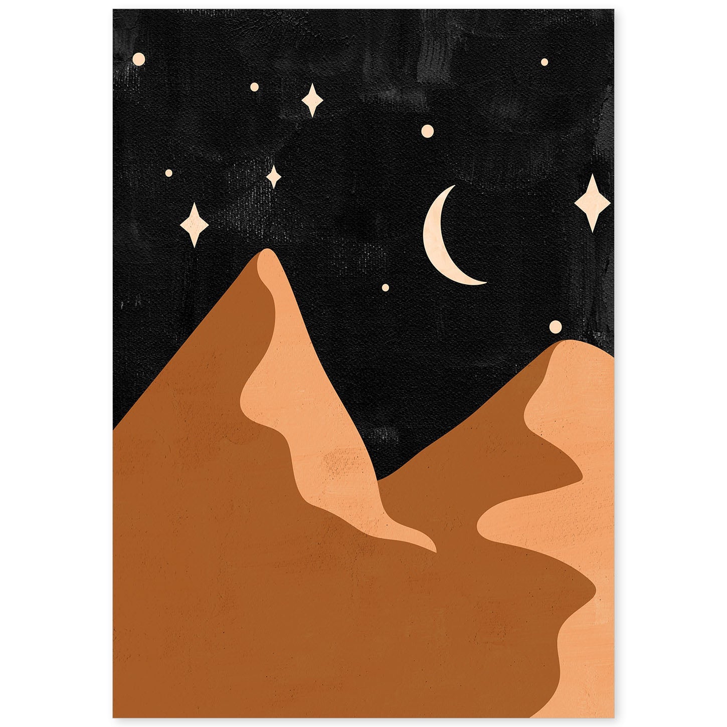 Poster de imágenes de la naturaleza. Dibujos en tonos marrones. 'Naturaleza 17'.-Artwork-Nacnic-A4-Sin marco-Nacnic Estudio SL