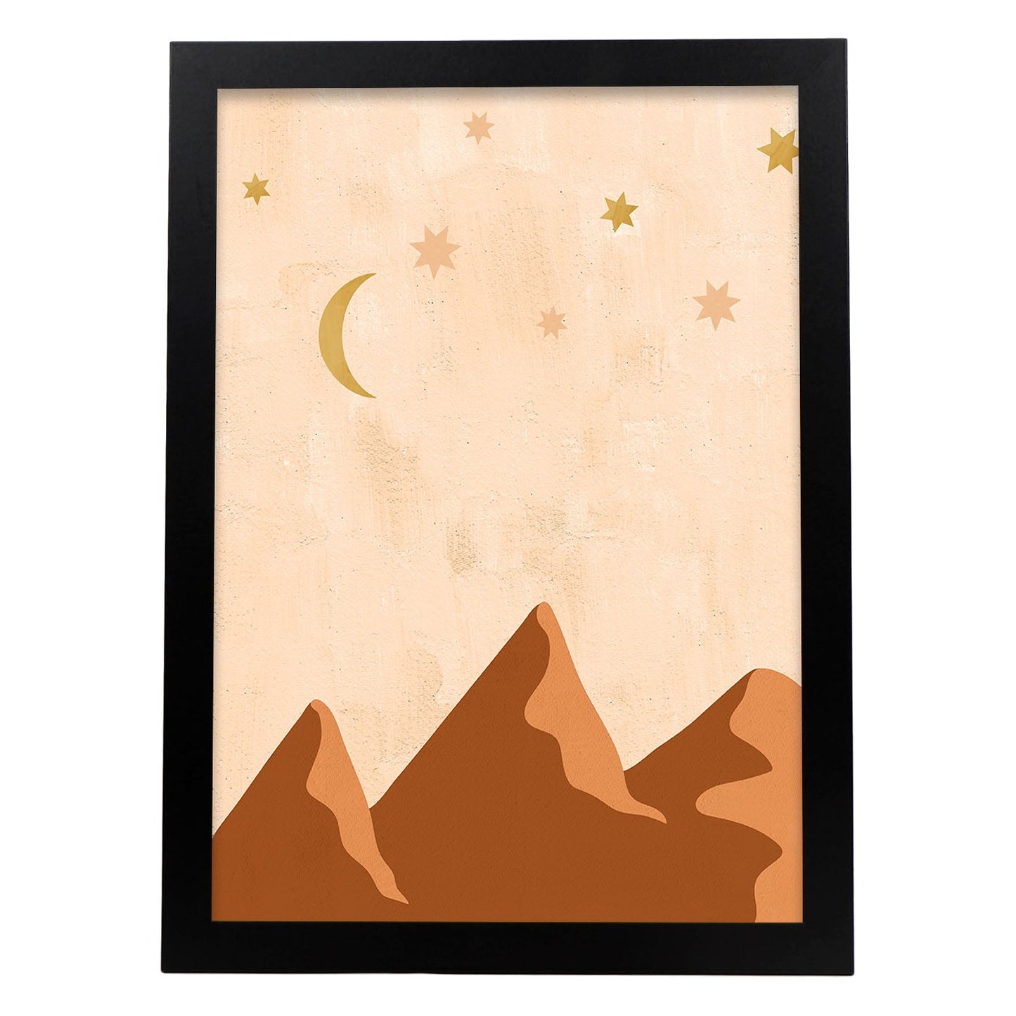 Poster de imágenes de la naturaleza. Dibujos en tonos marrones. 'Naturaleza 18'.-Artwork-Nacnic-A3-Marco Negro-Nacnic Estudio SL