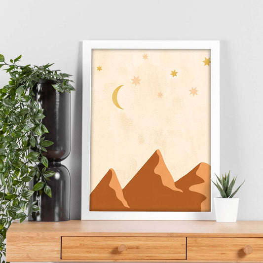 Poster de imágenes de la naturaleza. Dibujos en tonos marrones. 'Naturaleza 18'.-Artwork-Nacnic-Nacnic Estudio SL