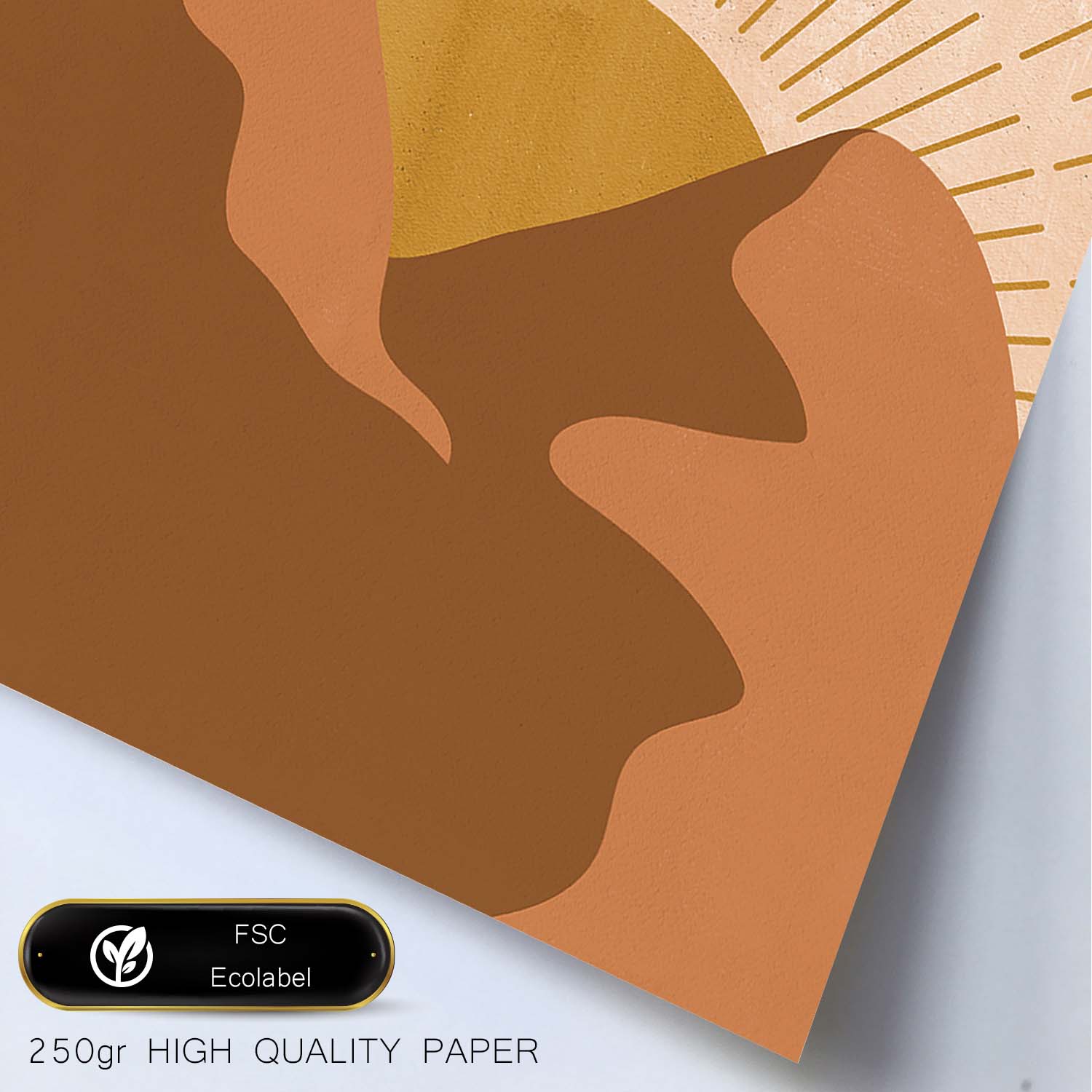 Poster de imágenes de la naturaleza. Dibujos en tonos marrones. 'Naturaleza 20'.-Artwork-Nacnic-Nacnic Estudio SL