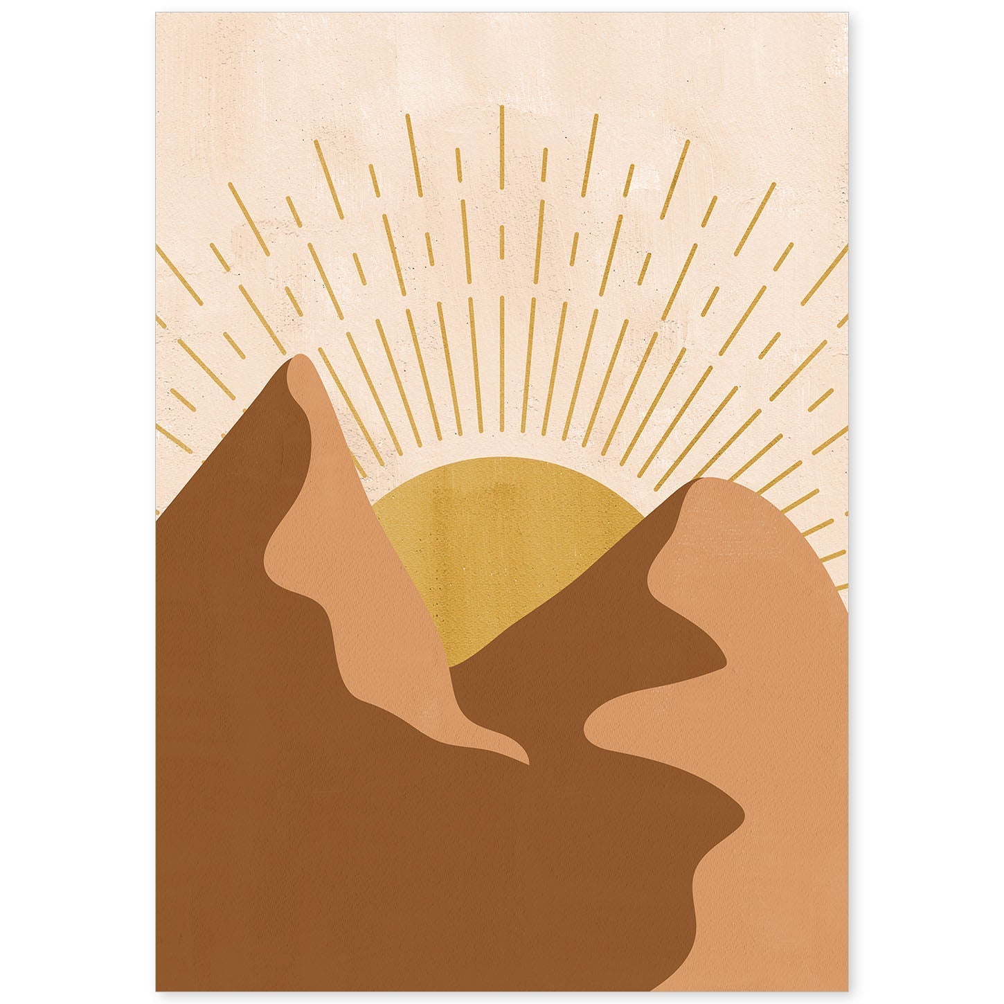 Poster de imágenes de la naturaleza. Dibujos en tonos marrones. 'Naturaleza 20'.-Artwork-Nacnic-A4-Sin marco-Nacnic Estudio SL