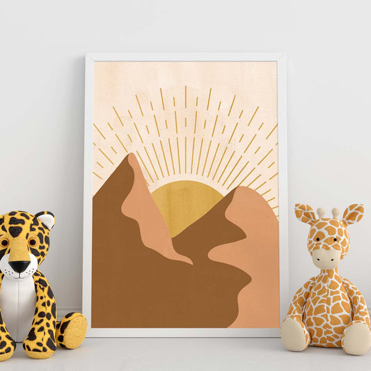 Poster de imágenes de la naturaleza. Dibujos en tonos marrones. 'Naturaleza 20'.-Artwork-Nacnic-Nacnic Estudio SL