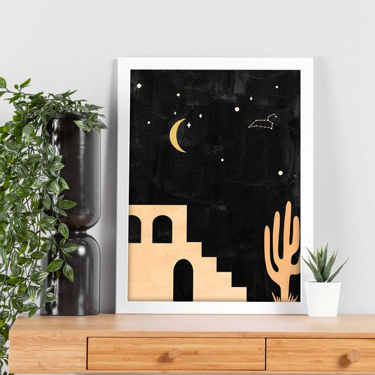 Poster de imágenes de la naturaleza. Dibujos en tonos marrones. 'Naturaleza 6'.-Artwork-Nacnic-Nacnic Estudio SL