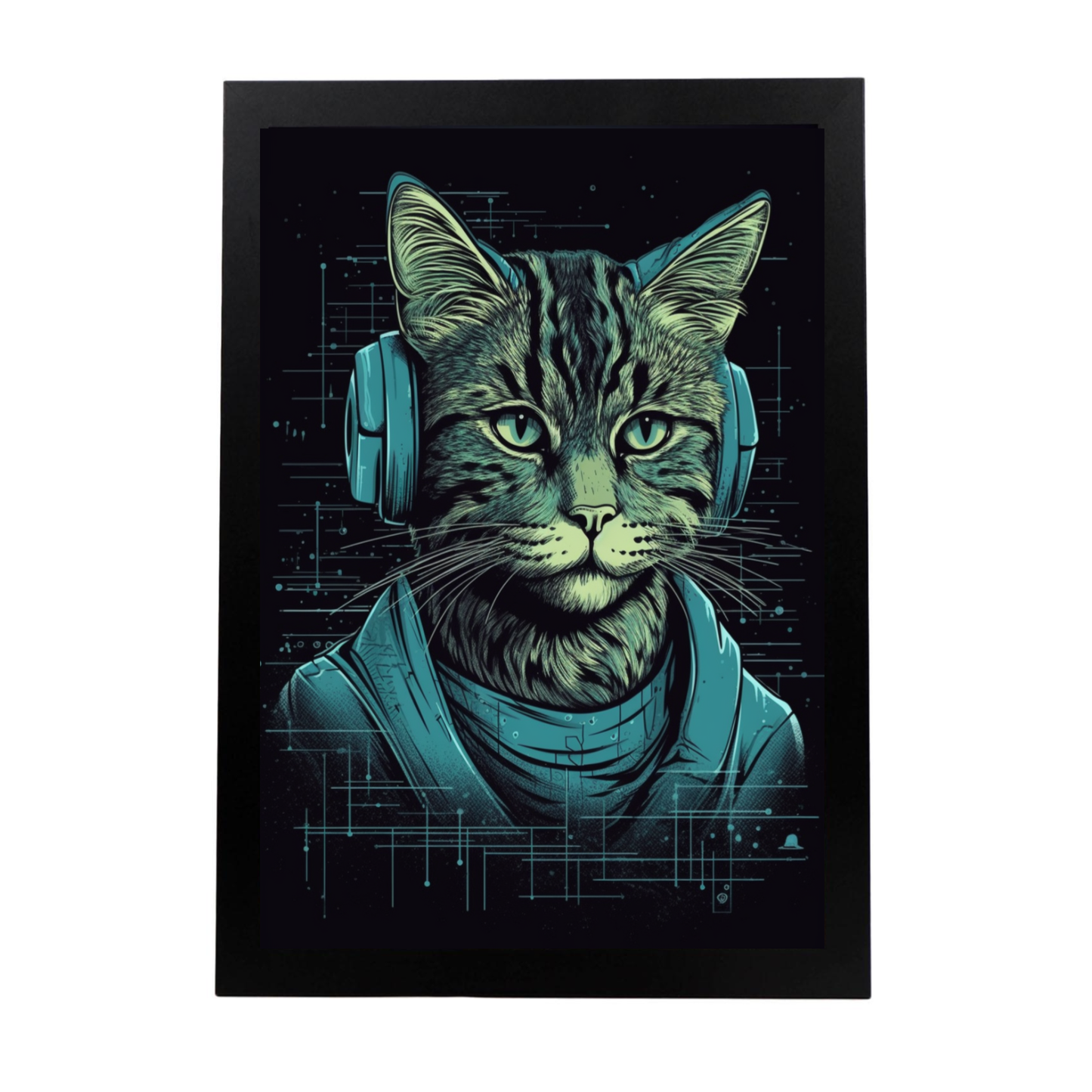 Lámina Vaporwave de Gato