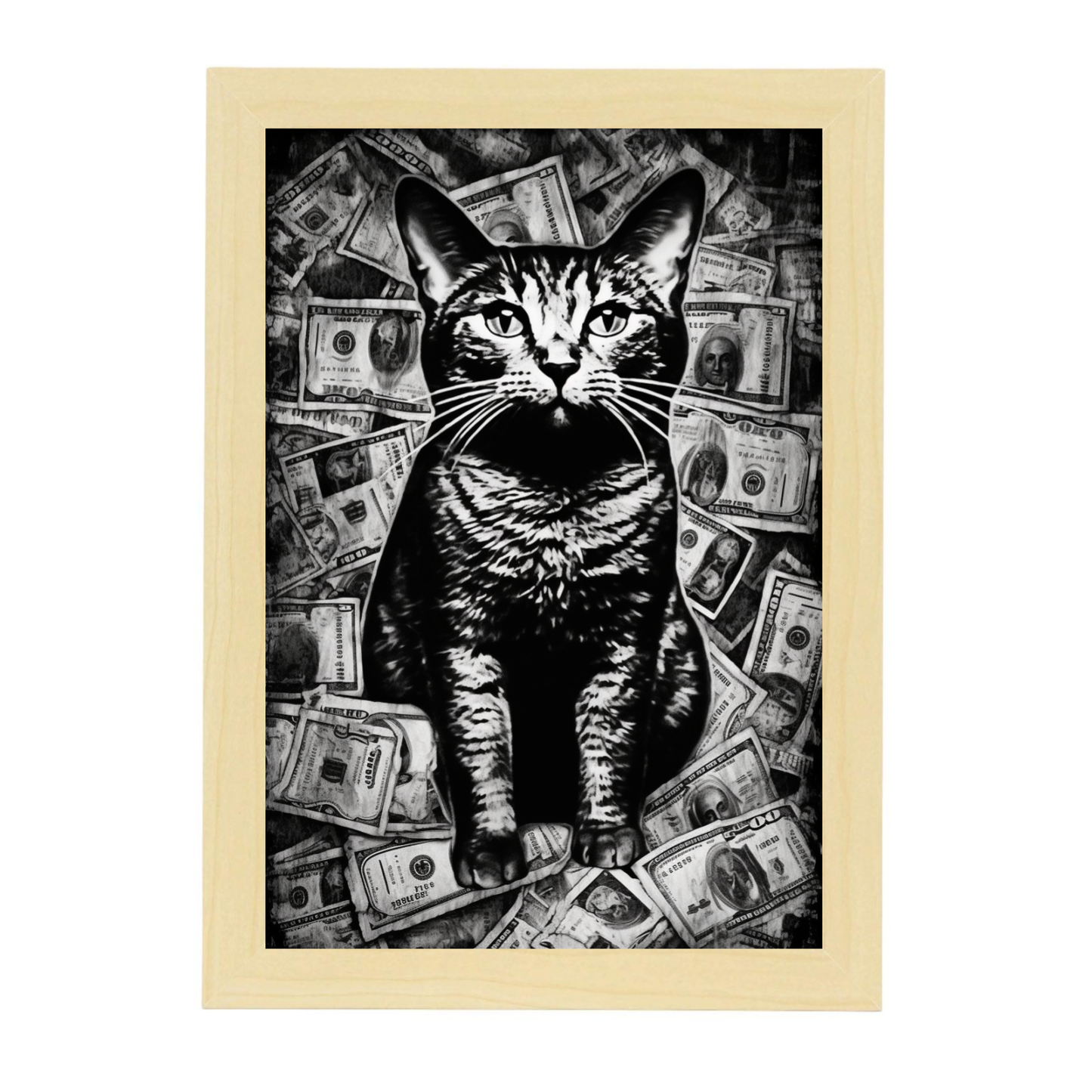 Póster de Impuestos de Gatos en Blanco y Negro