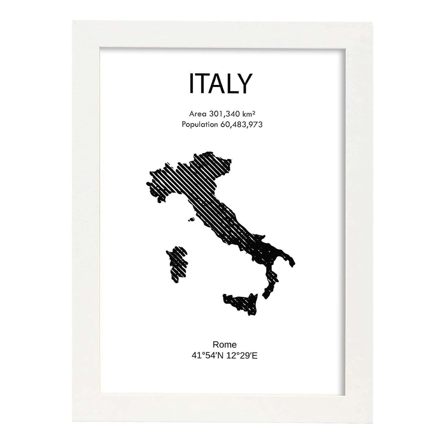 Poster de Italia. Láminas de paises y continentes del mundo.-Artwork-Nacnic-A3-Marco Blanco-Nacnic Estudio SL