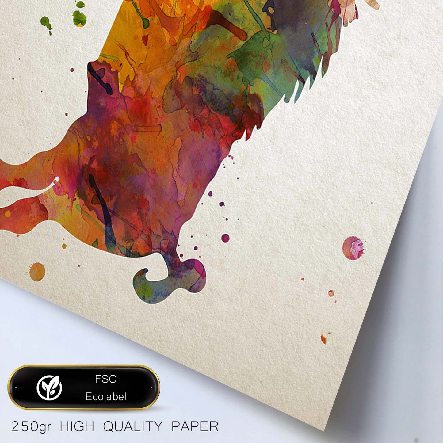 Poster de Jabalí estilo acuarela. Láminas de animales con estilo acuarela-Artwork-Nacnic-Nacnic Estudio SL
