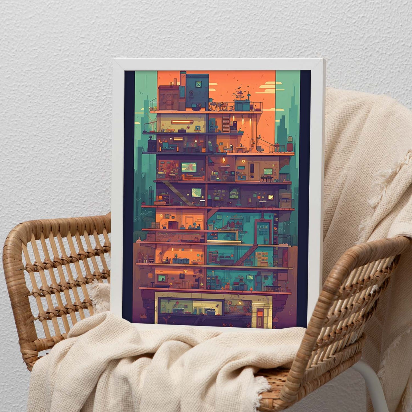 Póster de Juegos de Construcción Estilo Dist